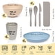 thumbnail image 2 of Set de Vajilla FOODLE de Paja de Trigo, Libre de BPA, 28 piezas, 2 of 9