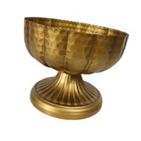 Bothyi - Maceta De Urna Clásica Europea Rústica Para Cafetería, Boda, Oficina, 20 Cm De Profundidad, Color Dorado