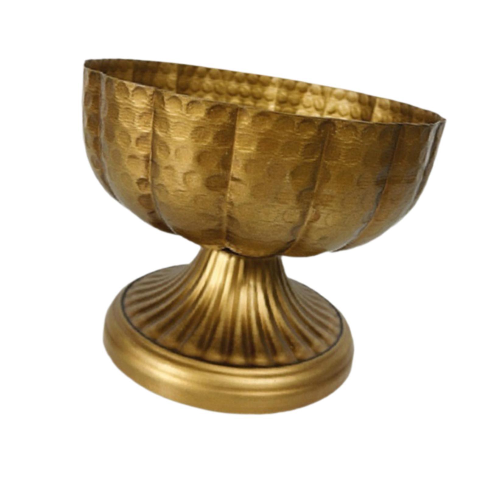 Bothyi - Maceta De Urna Clásica Europea Rústica Para Cafetería, Boda, Oficina, 20 Cm De Profundidad, Color Dorado