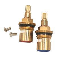 Magideal - Cartuchos De Disco De Vástago De Cerámica De Latón, Válvulas De Grifo De Repuesto, Ducha De Baño, Lavandería Resistente Al Desgaste Para Baño Y Cocina 1 Par