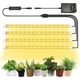 thumbnail image 5 of Tiras de luz LED para cultivo, paquete de 4, luces LED para cultivo de plantas de interior, espectro completo, resistente al agua, 10 niveles regulables, 3 modos de funcionamiento, temporizador, lámpa, 5 of 7