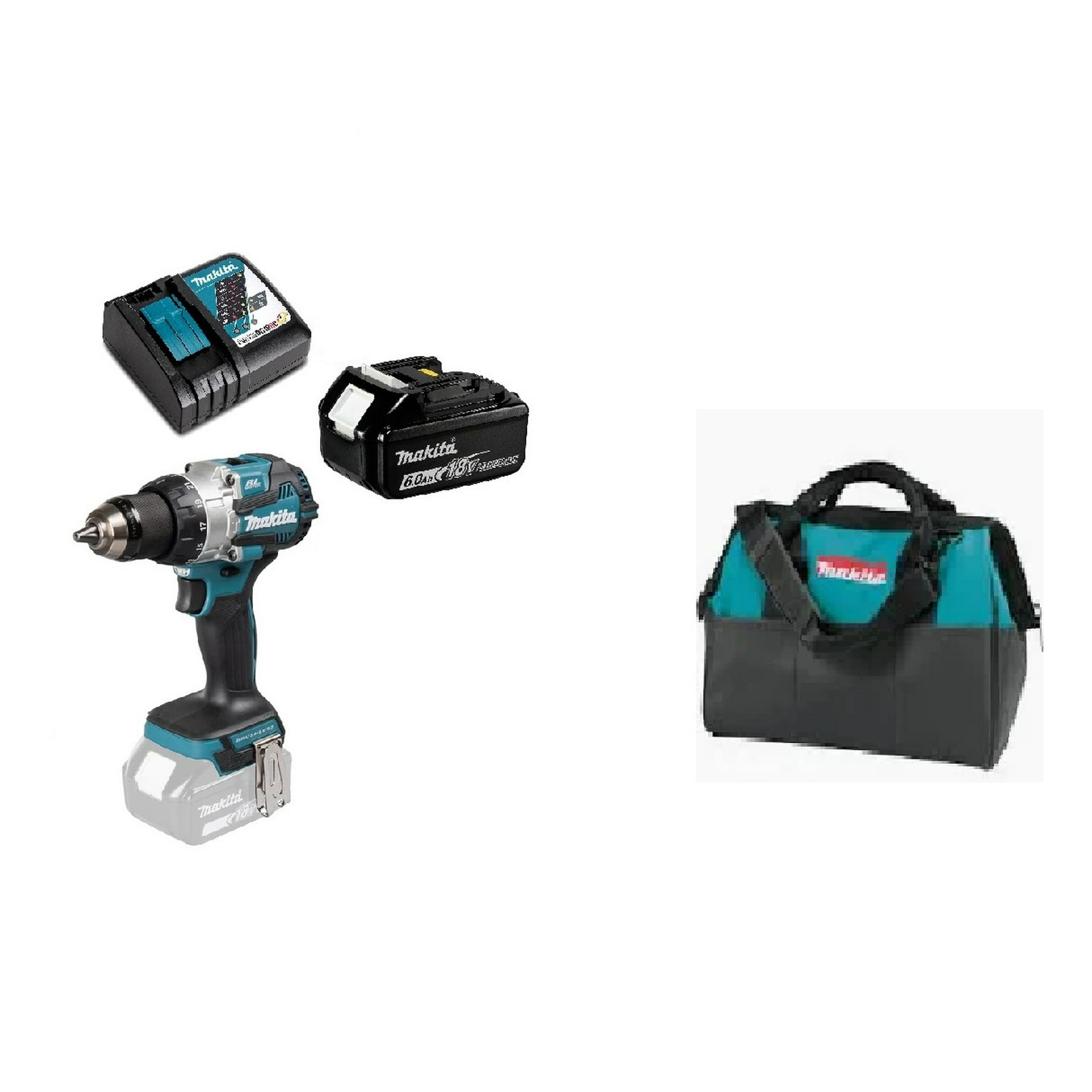 Taladro Atornillado Percutor 13mm 110nm + Bolso Makita Dhp489 6 Ah