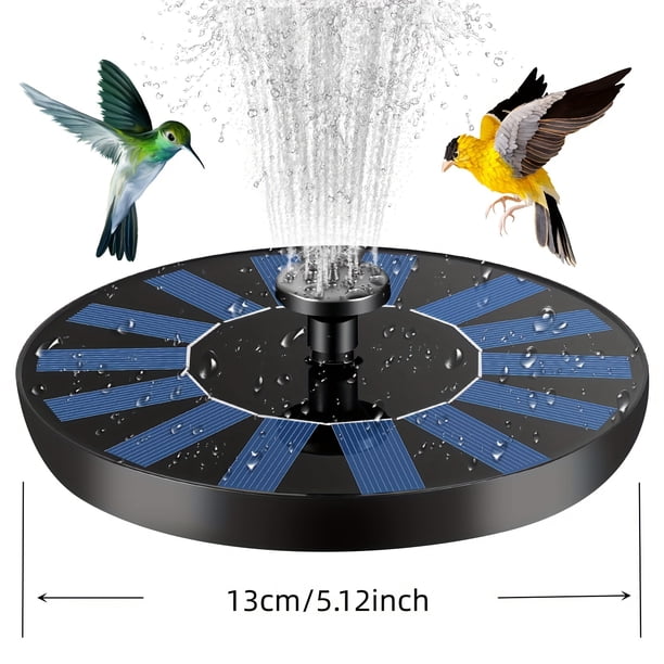 Enhance Your Outdoor Oasis with Our Solar Powered Water Fountain - 1.5w Pump with 6 Nozzles for Garden, Pond, Pool, and Backyard - Free Standing, Portable, and Floating - Perfect for Bird Bathing