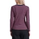 thumbnail image 3 of INSPIRE CHIC Camiseta Casual de Algodón de Manga Larga con Cuello Redondo y Ajuste Ceñido a Rayas para Mujer, Regreso a Clases, Raya Rosa, Talla S, 3 of 6