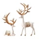 thumbnail image 4 of 2 estatuas de reno de estilo europeo, regalo, adorno de escultura de Animal, resina coleccionable creativa para mesa, restaurante, sala de estar, , Oro blanco, 4 of 5