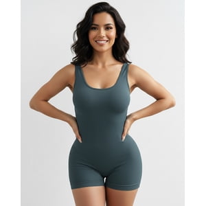 Flix Spa - Enterizo Corto Mujer Push Up Con Corte En V Espalda