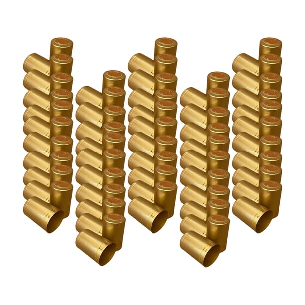Cápsulas Termorretráctiles Cápsulas de Botellas Retráctiles Sopladores de Aire Sellos Térmicos Tapas Retráctiles a Prueba de Polvo Películas de Sellad Dorado
