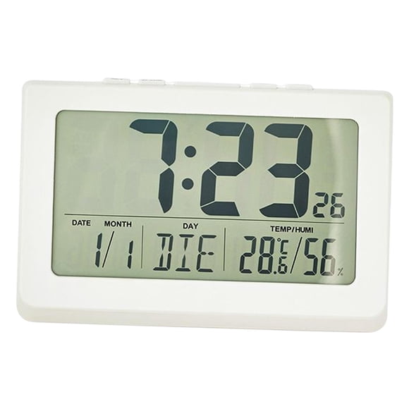 Reloj Digital Hora Semana Fecha Moda Para Decoración De Sala De Estar Blanco