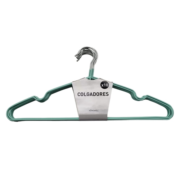 Set Colgador de Ropa Verde (10u)