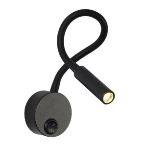 Magideal - Para Leer En La Cama, Lámpara De Cama Con Luz Nocturna, Lámpara De Lectura Con Luz De Montaje En Pared, Lámpara De Pared Led Flexible, Luz De Lectura Interruptor De Base Negra