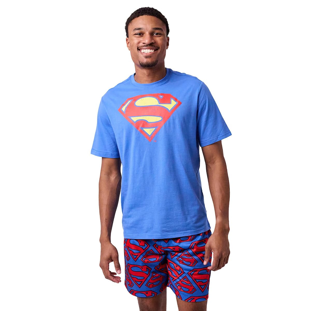 Conjunto De Pijama Bioworld Con El Logotipo De Superman Para Hombre, Paquete De 2 Unidades, Lounge X