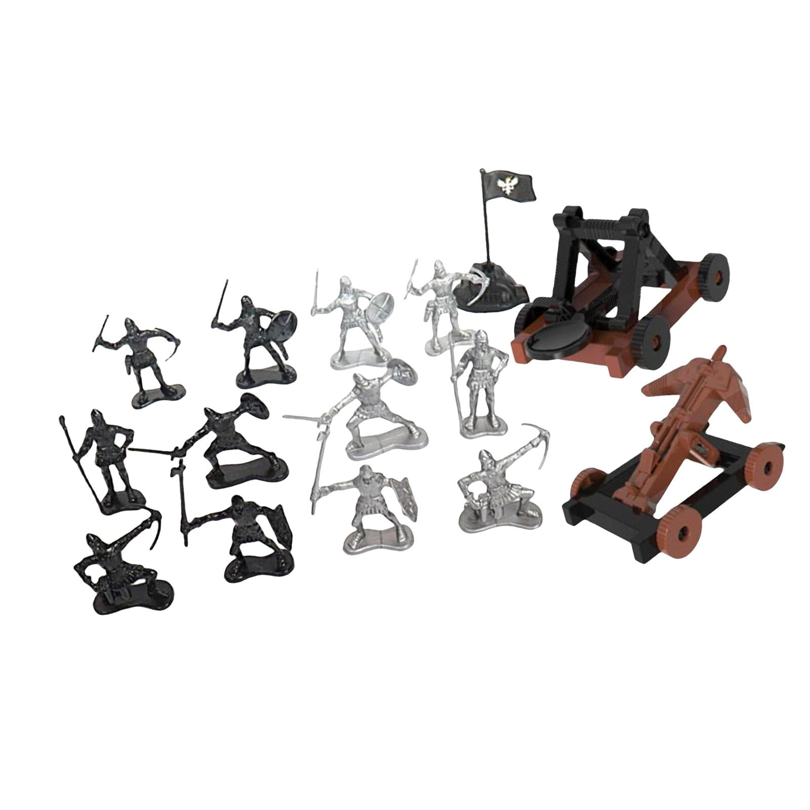 Magideal - Minisoldados De Juguete, Modelo De Carro, Figuras De Soldados Medievales, Figuras De Acción De Juguete Para Diorama, Diseño De Escena, Suministros Para Fiestas, Decoración De Mesa De Estilo A