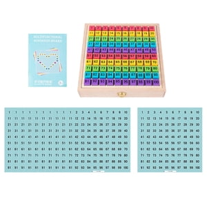 Bothyi - Madera Montessori Math Hundred Board Con Juego De Mesa De Conteo De Cartas Para Niños