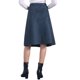 thumbnail image 3 of INSPIRE CHIC Falda Midi Línea A con Bolsillos de Imitación de Gamuza Elástica para Mujer con Cinturón M Azul Oscuro, 3 of 6