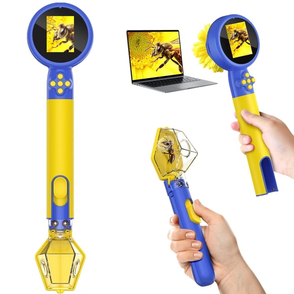 Microscopio ICECTR 500X con pantalla de 2" y atrapainsectos para niños