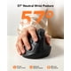 thumbnail image 2 of Mouse inalámbrico ergonómico KYSONA Bluetooth con 5 niveles de DPI, negro, 2 of 7