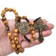 thumbnail image 5 of Rosario TALISMAN4U de madera de olivo con San Miguel y crucifijo de bronce, 5 of 9