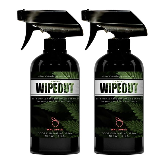 Spray eliminador de olores a humo Chronic Wipeout Apple 480 ml x2