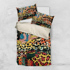 Milsleep - Juego De Cama Con Estampado De Animales De África Dt02