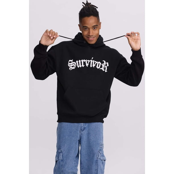 Polerón Hombre Hoodie Print Posicional Negro