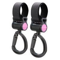 Magideal - Gancho Multifuncional Para Motocicleta, Hebilla De Almacenamiento De Fácil Instalación, Capacidad De Carga De 30Kg, Gancho Para Manillar De Bicicleta, Rosa Negro