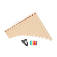 Bothyi - Flautas De Pan C Key 16 Tubos Con Pegatina De Nota Musical Y Bolsa De Transporte Para Músico