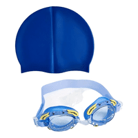 Defensor - Set Natación Gafas Y Gorro Naricera Para Niños Azul Piscina