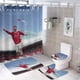 thumbnail image 1 of Cristiano Ronaldo-theme 4-Piece Shower Curtain Set with Rugs, Waterproof Bathroom Decor Set Includes Bath Mat, U-Shaped Rug, Toilet Lid Cover and Curtain with Hooks, 1 of 6