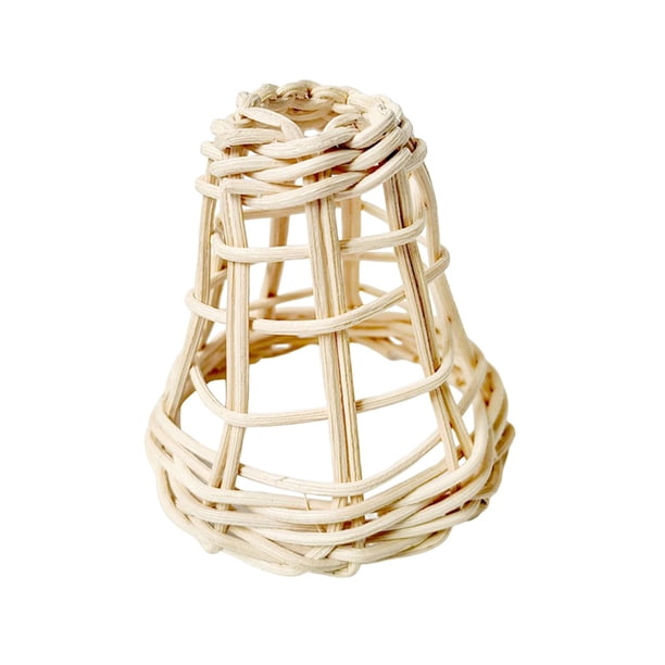 Pantalla de lámpara de ratán tejida, cubierta de lámpara colgante, lámpara de araña clásica, pantalla de lámpara de cesta tejida para luz de pasillo,