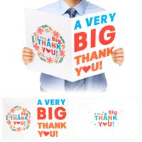 Tarjeta De Agradecimiento Gigante Fuceury, Muy Grande, 36,5 X 56 Cm, Con Sobre