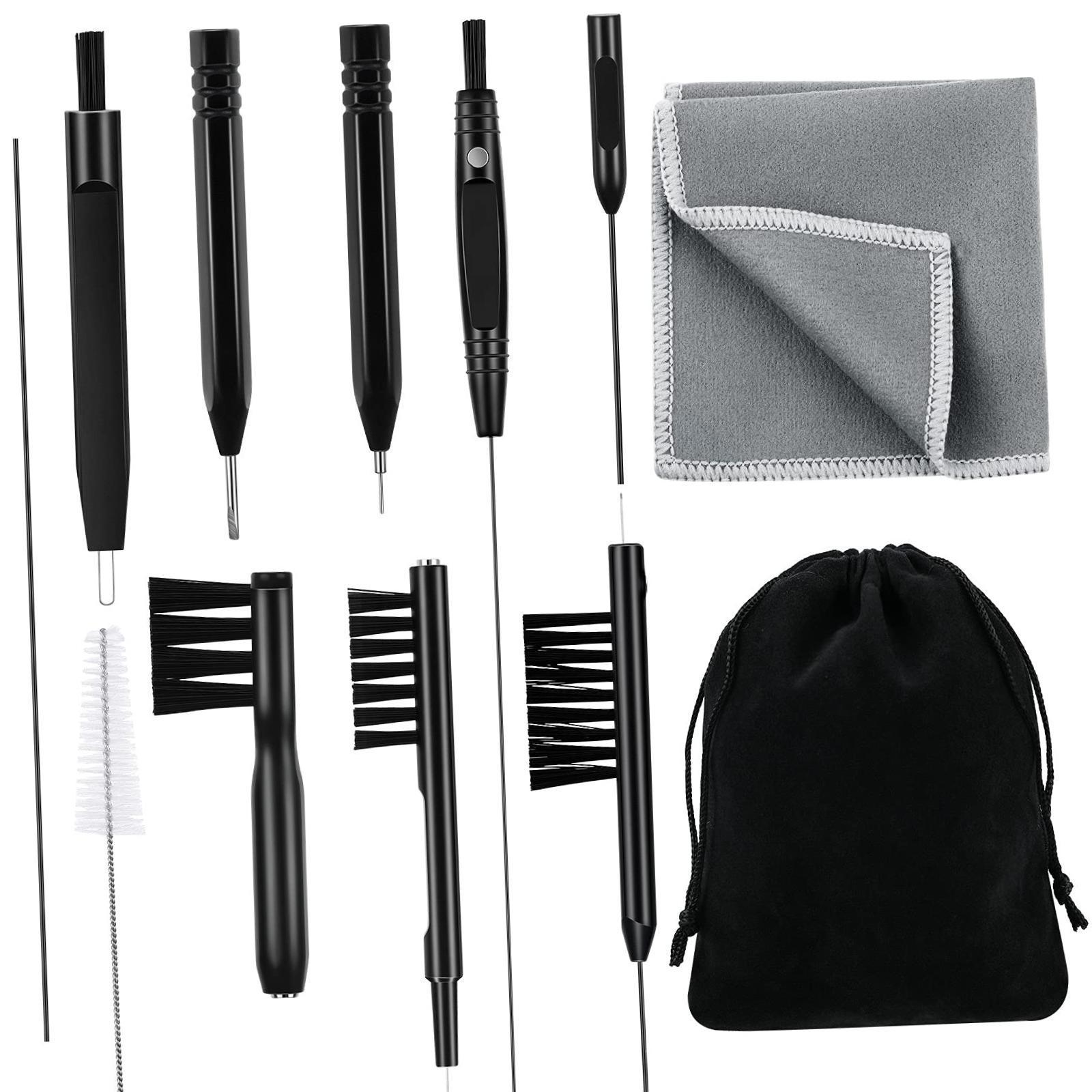 Magideal - 12 Piezas De Dispositivos Auditivos, Herramientas De Limpieza, Dispositivos Auditivos Portátiles, Amplificador, Cepillo De Limpieza Con Bolsa Multiuso
