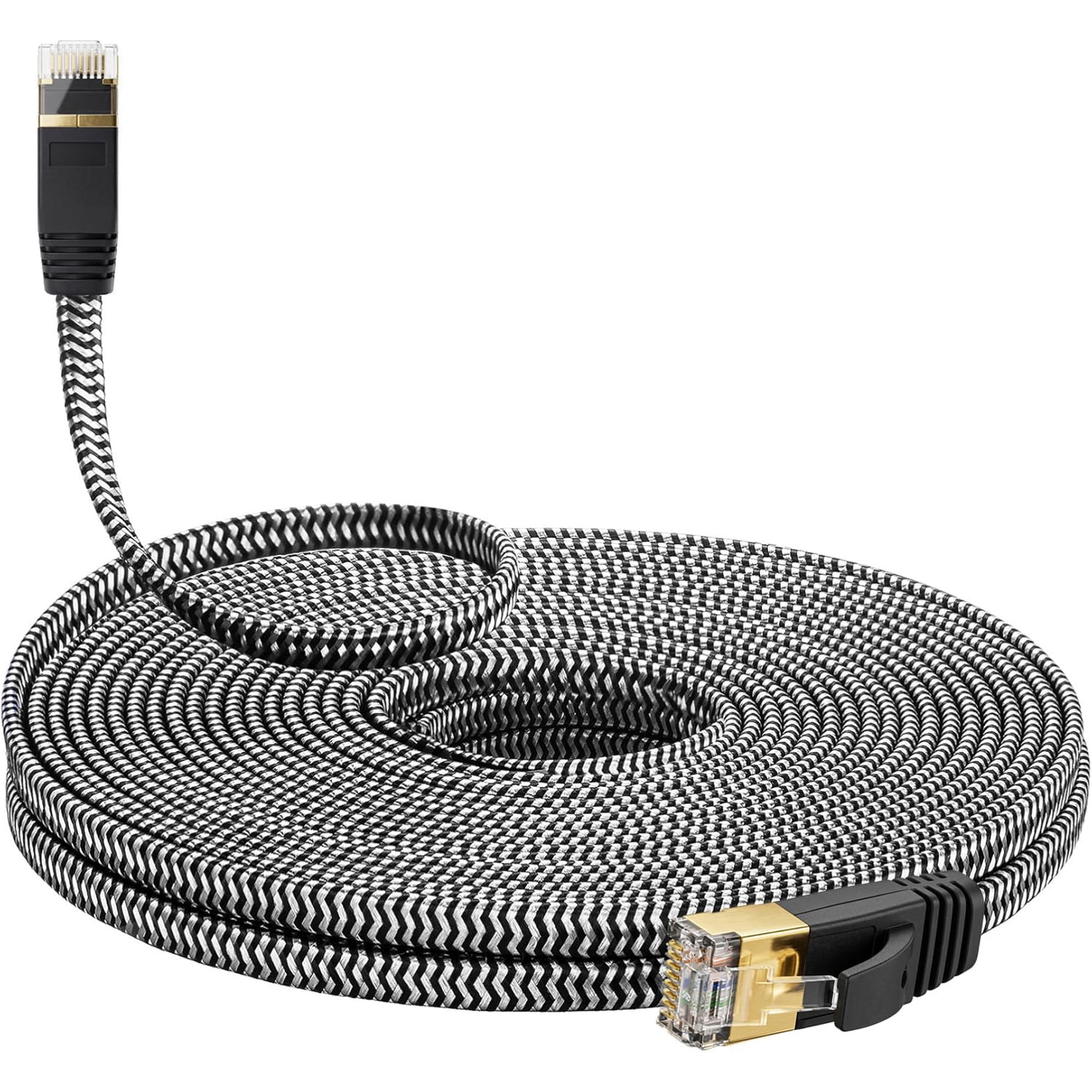 Cable Ethernet Morelecs Cat 7 De Nailon Trenzado De 9,1 M