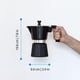 thumbnail image 5 of Cafetera espresso para estufa GROSCHE Charcoal Milano, 6 tazas, 5 of 9