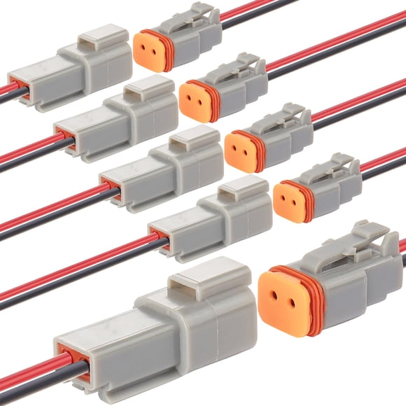 Conector Eléctrico Laisomeke 2 Pines 20 cm 16 AWG Pack de 5 IP67
