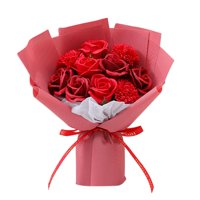 Bothyi - Ramos De Rosas Flor De Jabón Para El Día De San Valentín Día Del Maestro Ocasiones Especiales Rojo