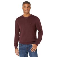 Jersey Tommy Hilfiger Con Cuello Redondo Liso Para Hombre, Color Cabernet Oscuro
