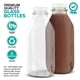 thumbnail image 3 of Botellas de vidrio para leche para tu hogar 1L (paquete de 2) con tapas, 3 of 6