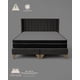 thumbnail image 2 of Cama Europea 2 Plazas  Modelo DreamLux Tapizado en Lino Gris Oscuro con Respaldo Lineal  y Colchón Pillow Top, 2 of 8