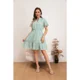 thumbnail image 1 of Vestido Corto Mujer Algodon Manga Corta Encaje Casual 0041, 1 of 3