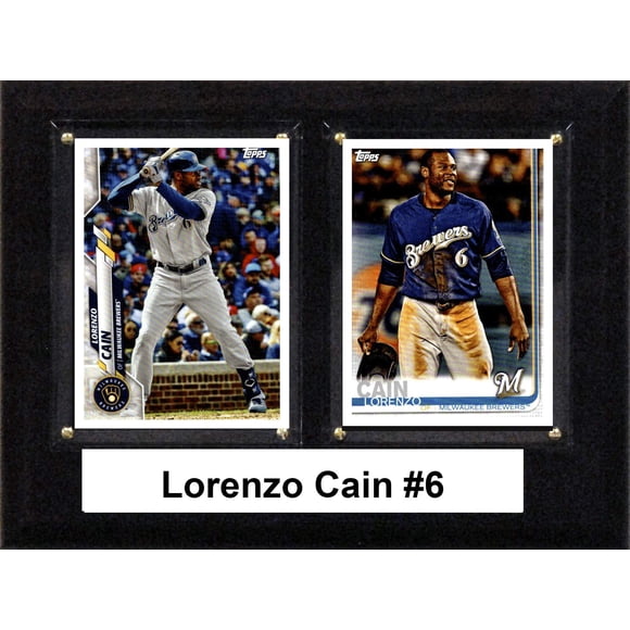 Placa C&I Collectibles Mlb Lorenzo Cain Milwaukee Brewers, 6 X 8