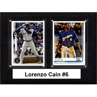 C&I Collectables - Placa C&I Collectibles Mlb Lorenzo Cain Milwaukee Brewers, 6 X 8