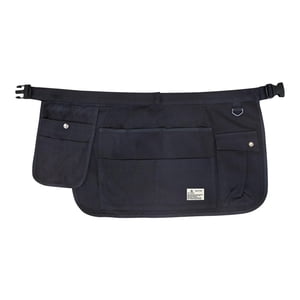 Magideal - Delantal De Media Cintura Delantal De Jardinería Cinturón De Herramientas Ligero Tela Oxford Delantal De Trabajo Organizador De Riñonera Para Plomería Negro