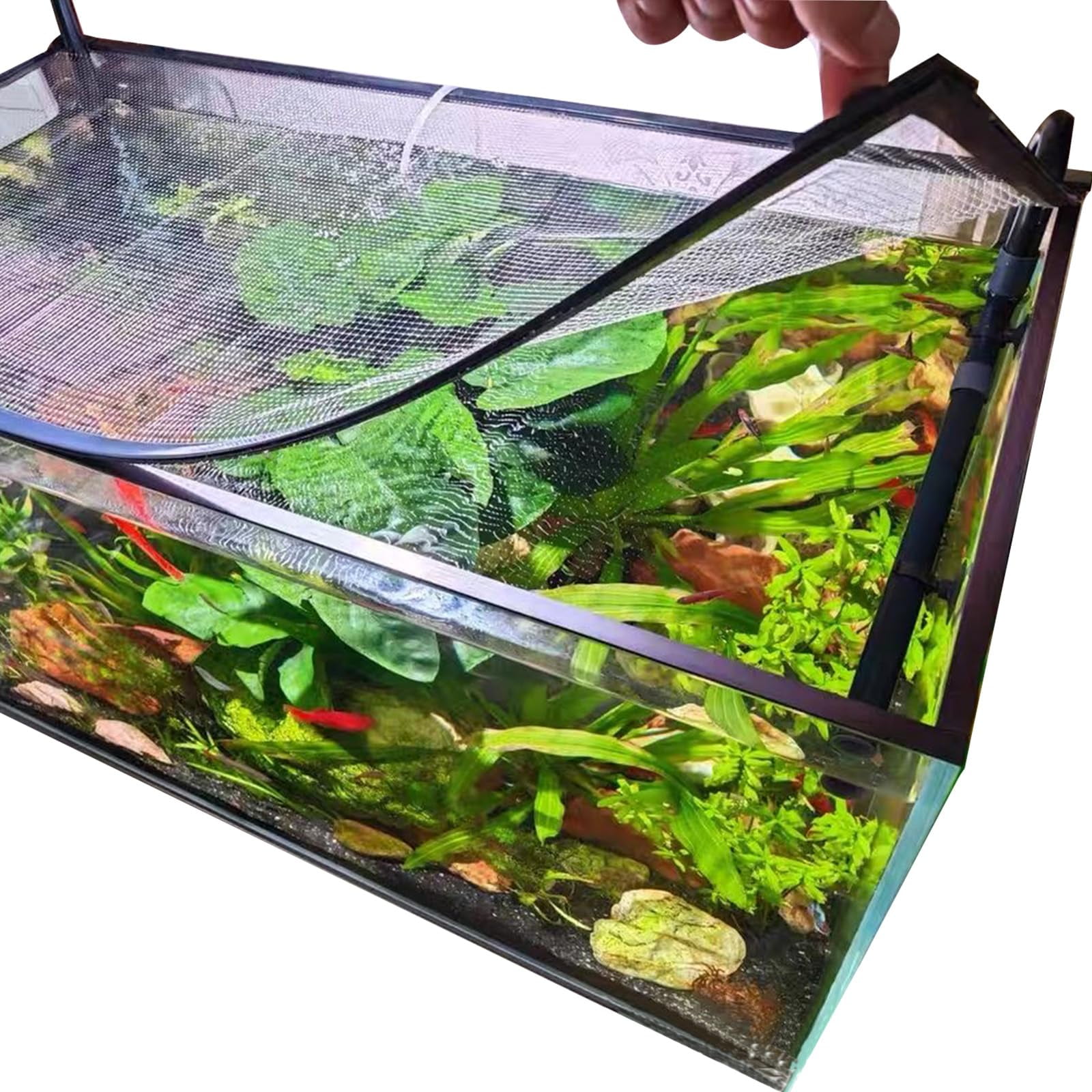 Tapa magnética para acuario NestBasics de 2 m con malla anti‑salto