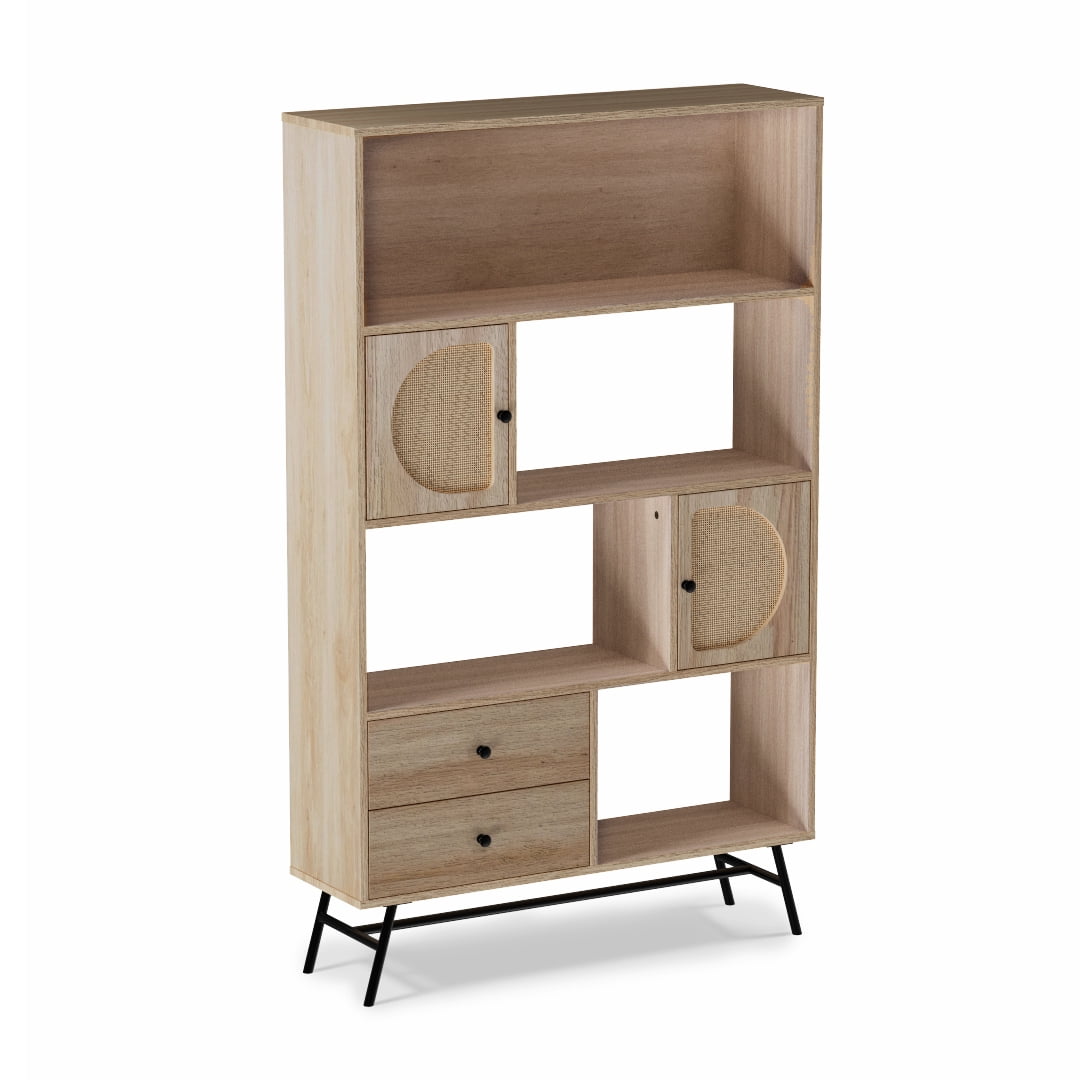 Relan - Estante Librero De Ratán Top Living Jaipur Con Cajones