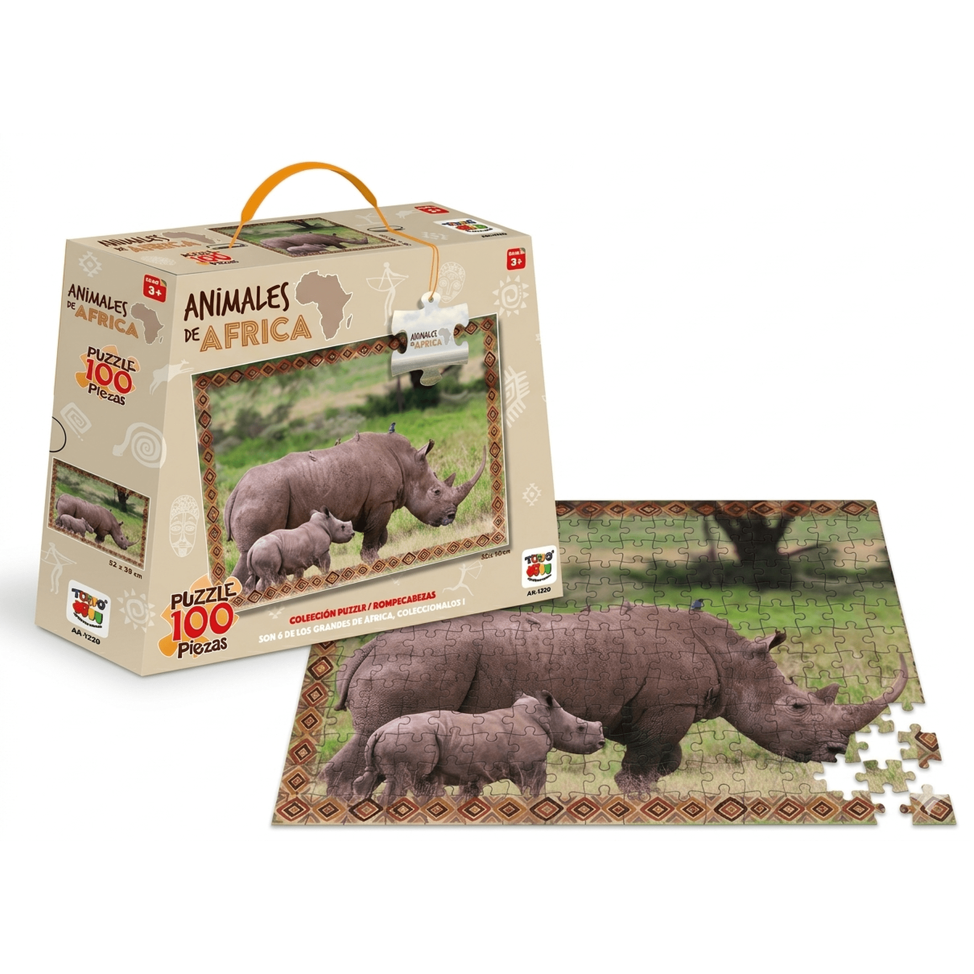 Puzzle Rinocerontes (100 Piezas) - Toyng