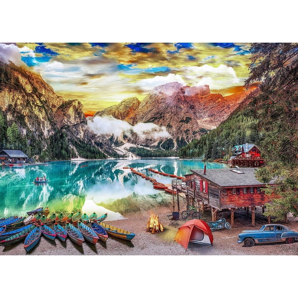 Rompecabezas Nattork de 2000 piezas con vista al lago para adultos