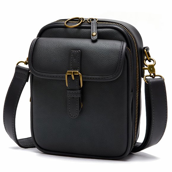Bolso de mano Pelimoo Small Bandolera de cuero vegano negro