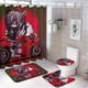 thumbnail image 1 of Moto bicicleta-theme 4-Piece Shower Curtain Set with Rugs, Waterproof Bathroom Decor Set Includes Bath Mat, U-Shaped Rug, Toilet Lid Cover and Curtain with Hooks, 1 of 6