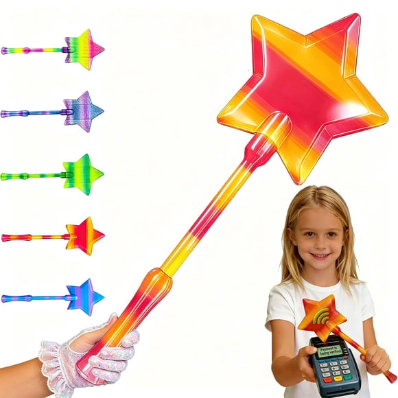 Portatarjetas de Crédito BECUAZC en Forma de Estrella con Mango de 37 cm para Pagos Sin Contacto