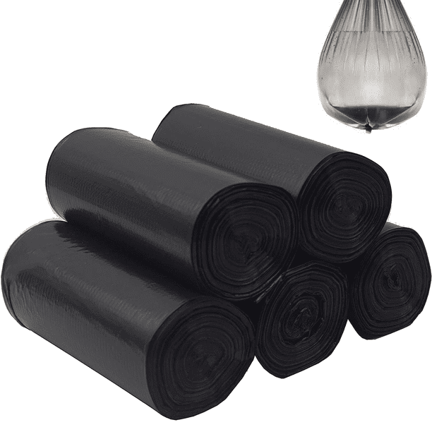 Bolsas de basura negras para exteriores, para limpieza, césped y hojas.